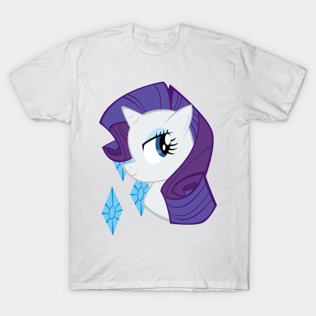 Pony Head: Rarity T-Shirt by soldominotees